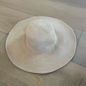 J. Crew Cream Wide-Brimmed Sun Hat